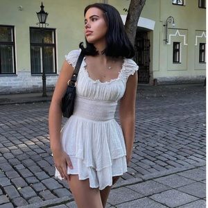 Princess Polly love galore romper, white